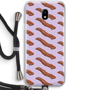 CaseCompany Bacon to my eggs #2: Samsung Galaxy J3 (2017) Transparant Hoesje met koord