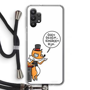 CaseCompany Geen Gezeik: Samsung Galaxy A32 5G Transparant Hoesje met koord