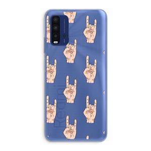 CaseCompany Rock: Xiaomi Redmi 9T Transparant Hoesje