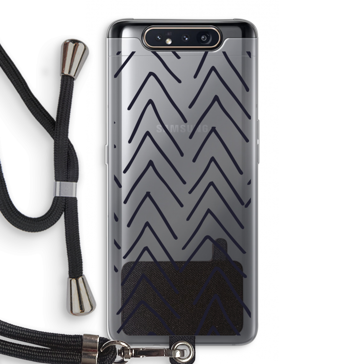 CaseCompany Marrakech Arrows: Samsung Galaxy A80 Transparant Hoesje met koord