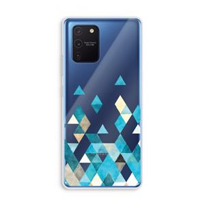CaseCompany Gekleurde driehoekjes blauw: Samsung Galaxy Note 10 Lite Transparant Hoesje