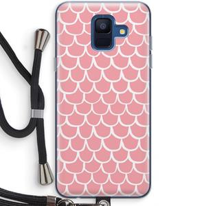 CaseCompany Dakpannetjes: Samsung Galaxy A6 (2018) Transparant Hoesje met koord