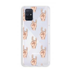 CaseCompany Rock: Galaxy A71 Transparant Hoesje