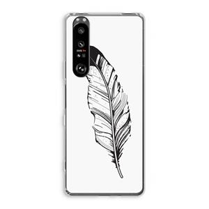 CaseCompany Pluim: Sony Xperia 1 III Transparant Hoesje