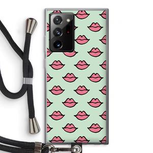 CaseCompany Lipjes: Samsung Galaxy Note 20 Ultra / Note 20 Ultra 5G Transparant Hoesje met koord