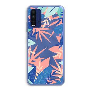 CaseCompany Tropisch: Xiaomi Redmi 9T Transparant Hoesje