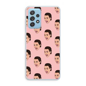 CaseCompany Ugly Cry Call: Samsung Galaxy A73 Transparant Hoesje