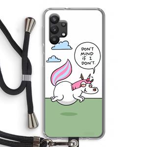 CaseCompany Unicorn: Samsung Galaxy A32 5G Transparant Hoesje met koord