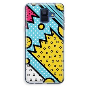 CaseCompany Pop Art #1: Samsung Galaxy A6 (2018) Transparant Hoesje