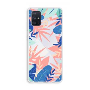 CaseCompany Tropisch: Galaxy A71 Transparant Hoesje