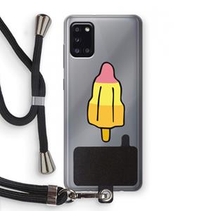 CaseCompany Raketijsje: Samsung Galaxy A31 Transparant Hoesje met koord