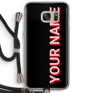 CaseCompany Namecase: Samsung Galaxy S7 Transparant Hoesje met koord