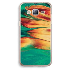 CaseCompany Green Inferno: Samsung Galaxy J3 (2016) Transparant Hoesje