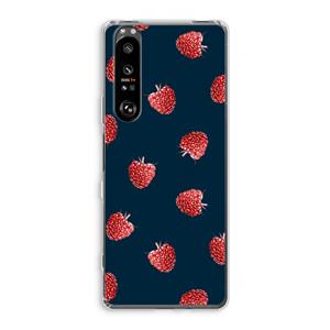 CaseCompany Framboosjes: Sony Xperia 1 III Transparant Hoesje