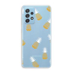 CaseCompany Ananasjes: Samsung Galaxy A73 Transparant Hoesje