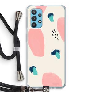 CaseCompany Monday Surprise: Samsung Galaxy A32 4G Transparant Hoesje met koord