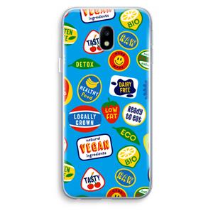 CaseCompany Fruitsticker: Samsung Galaxy J3 (2017) Transparant Hoesje