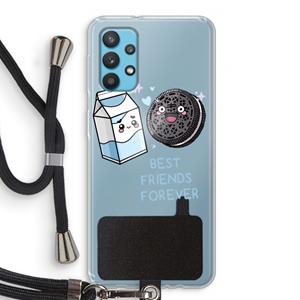 CaseCompany Best Friend Forever: Samsung Galaxy A32 4G Transparant Hoesje met koord