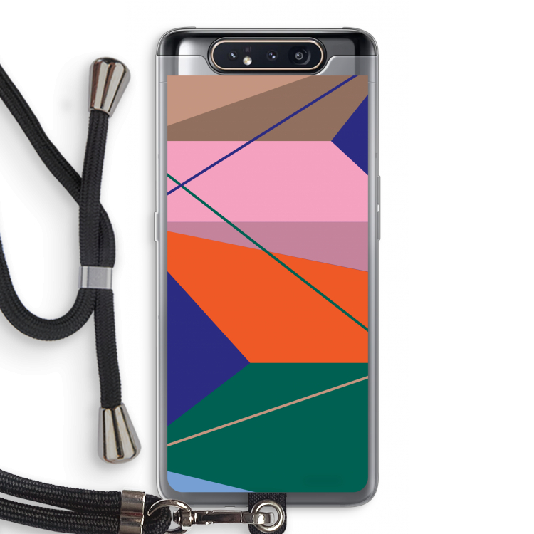 CaseCompany Gestalte 1: Samsung Galaxy A80 Transparant Hoesje met koord