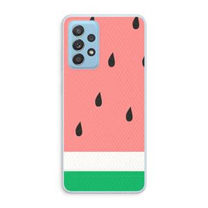 CaseCompany Watermeloen: Samsung Galaxy A73 Transparant Hoesje