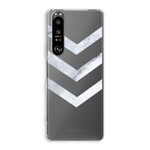CaseCompany Marmeren pijlen: Sony Xperia 1 III Transparant Hoesje