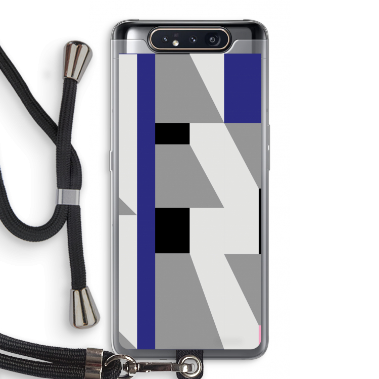 CaseCompany Gestalte 2: Samsung Galaxy A80 Transparant Hoesje met koord