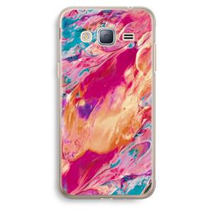 CaseCompany Pastel Echoes: Samsung Galaxy J3 (2016) Transparant Hoesje