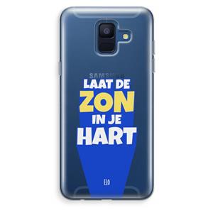 CaseCompany Laat de zon in je hart: Samsung Galaxy A6 (2018) Transparant Hoesje