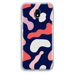 CaseCompany Memphis Shapes Pink: Samsung Galaxy J3 (2017) Transparant Hoesje