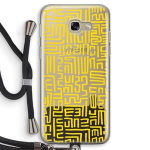 CaseCompany Majorelle Blue Print: Samsung Galaxy A5 (2017) Transparant Hoesje met koord