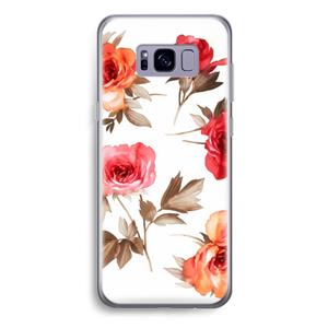 CaseCompany Roosjes: Samsung Galaxy S8 Plus Transparant Hoesje