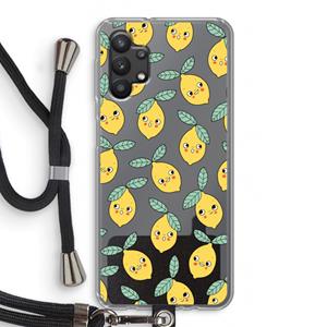 CaseCompany Citroenen: Samsung Galaxy A32 5G Transparant Hoesje met koord