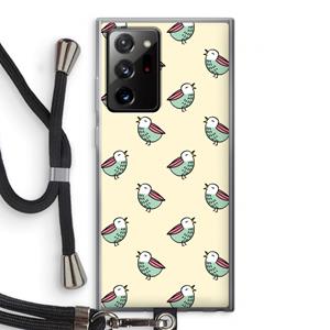 CaseCompany Vogeltjes: Samsung Galaxy Note 20 Ultra / Note 20 Ultra 5G Transparant Hoesje met koord