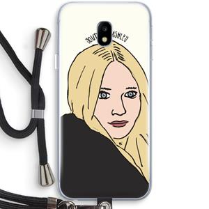 CaseCompany Ashley: Samsung Galaxy J3 (2017) Transparant Hoesje met koord