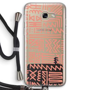 CaseCompany Marrakech Pink: Samsung Galaxy A5 (2017) Transparant Hoesje met koord