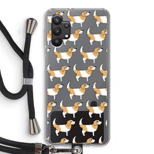CaseCompany Doggy: Samsung Galaxy A32 5G Transparant Hoesje met koord