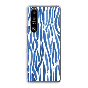 CaseCompany Blauwe nerven: Sony Xperia 1 III Transparant Hoesje