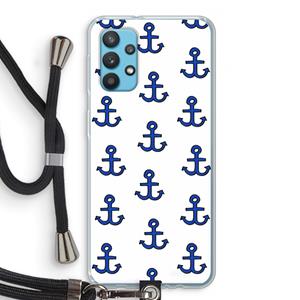 CaseCompany Ankers: Samsung Galaxy A32 4G Transparant Hoesje met koord