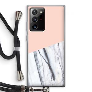 CaseCompany A touch of peach: Samsung Galaxy Note 20 Ultra / Note 20 Ultra 5G Transparant Hoesje met koord