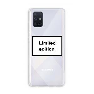 CaseCompany Limited edition: Galaxy A71 Transparant Hoesje