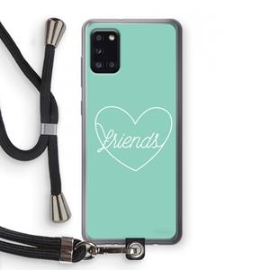 CaseCompany Friends heart pastel: Samsung Galaxy A31 Transparant Hoesje met koord
