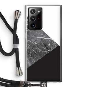 CaseCompany Combinatie marmer: Samsung Galaxy Note 20 Ultra / Note 20 Ultra 5G Transparant Hoesje met koord