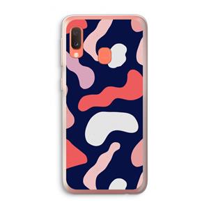 CaseCompany Memphis Shapes Pink: Samsung Galaxy A20e Transparant Hoesje