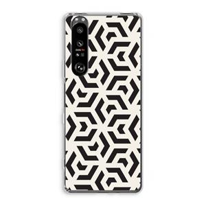 CaseCompany Crazy pattern: Sony Xperia 1 III Transparant Hoesje