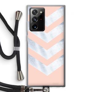CaseCompany Marmeren pijlen: Samsung Galaxy Note 20 Ultra / Note 20 Ultra 5G Transparant Hoesje met koord