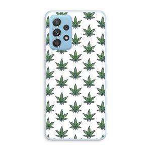 CaseCompany Weed: Samsung Galaxy A73 Transparant Hoesje