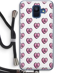 CaseCompany GIRL POWER: Samsung Galaxy A6 (2018) Transparant Hoesje met koord