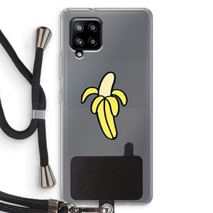 CaseCompany Banana: Samsung Galaxy A42 5G Transparant Hoesje met koord