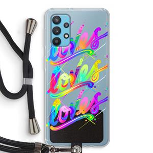 CaseCompany Loves: Samsung Galaxy A32 4G Transparant Hoesje met koord