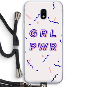 CaseCompany GRL PWR: Samsung Galaxy J3 (2017) Transparant Hoesje met koord